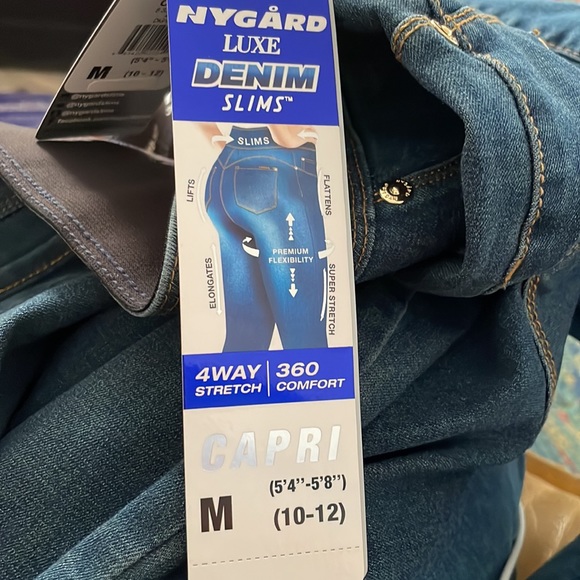 NYGARD LUXE DENIM SLIMS 360 Comfort 4 Way Stretch Sz M 10-12 - Picture 6 of 6
